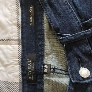 16W Dark Blue Judy Blue Slim Bootcut Jeans